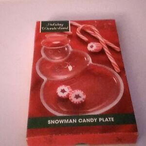 Snowman Candy Plate 